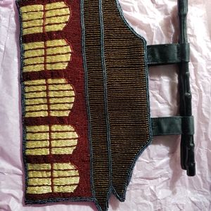 Shanghai tang beaded clutch